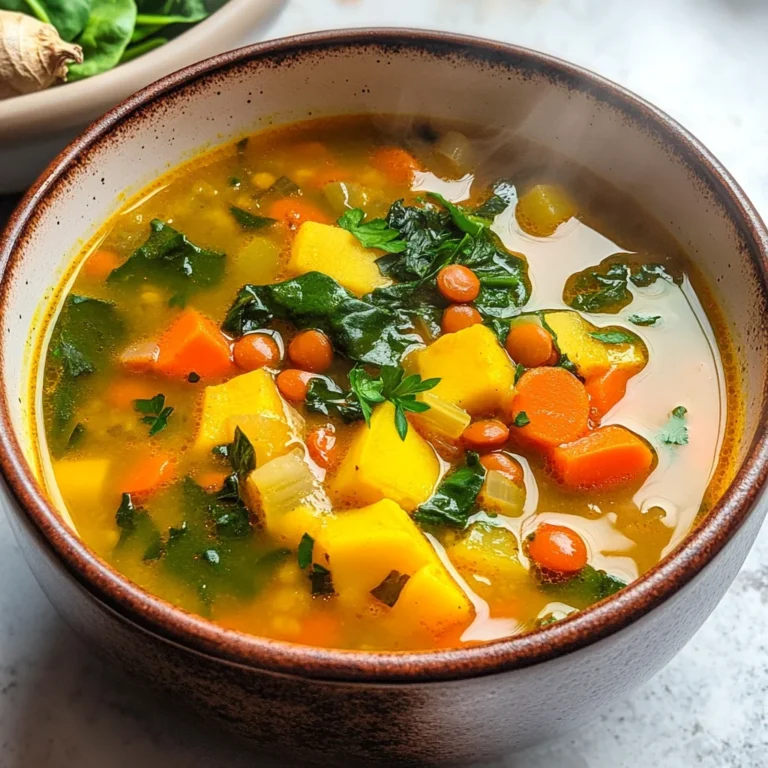 Anti-Inflammatory Veggie Soup with Turmeric