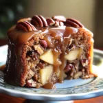 Apple Pecan Cake With Caramel Glaze