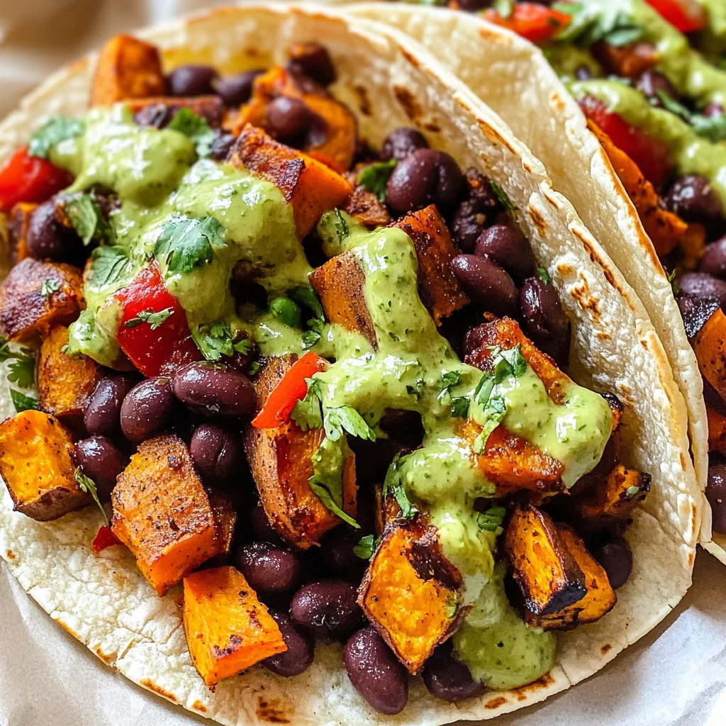 Black Bean Sweet Potato Tacos Recipe