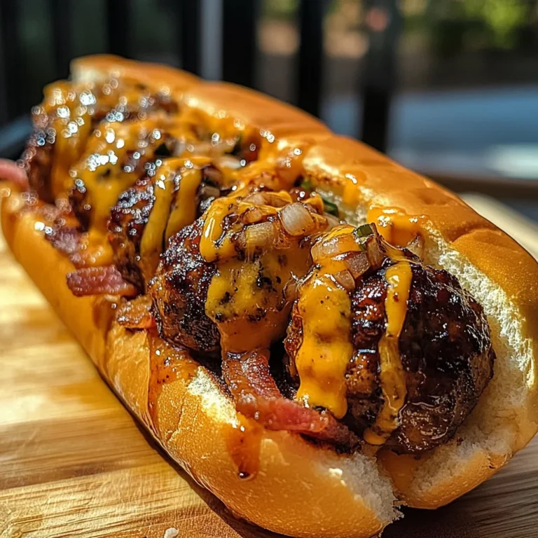 Bourbon BBQ Turkey Bacon Cheeseburger Meatball Subs Ready in 30 Minutes