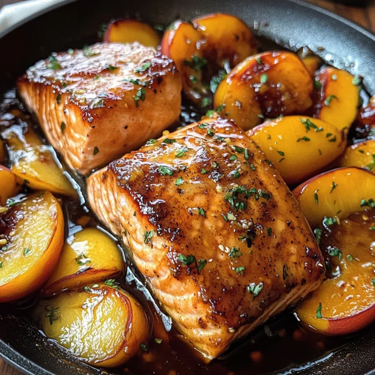 Bourbon Peach Roasted Salmon