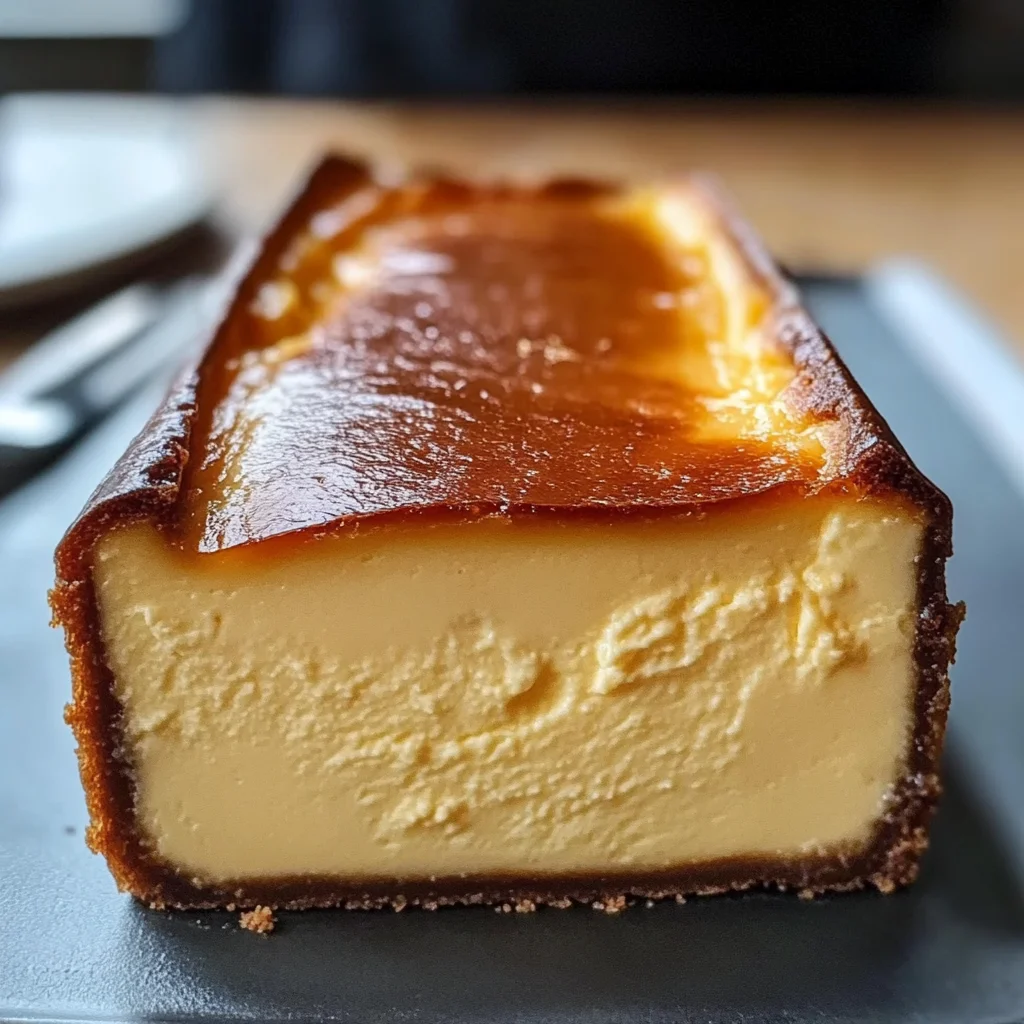 Burnt Basque Cheesecake in a Loaf Pan