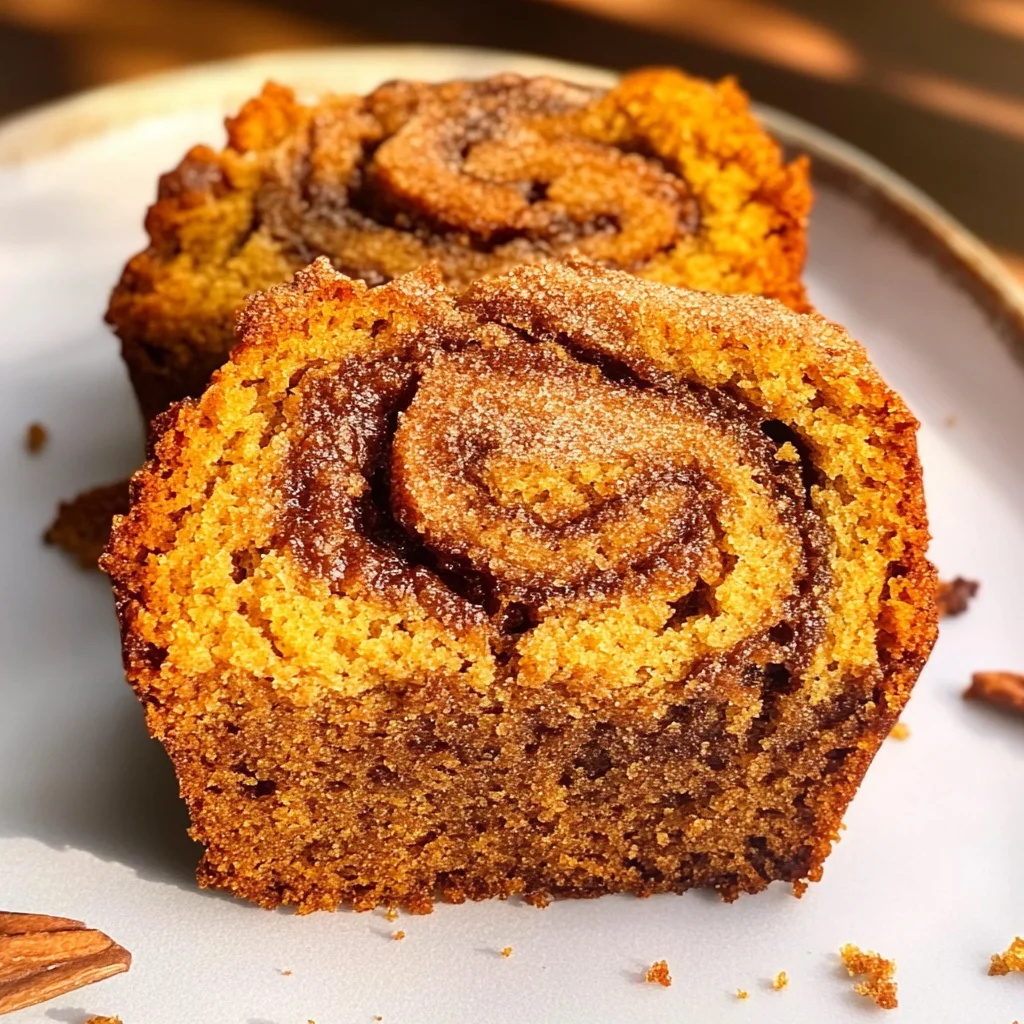 Cinnamon Swirl Pumpkin Bread Mini Loaves
