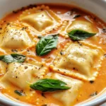 Creamy Tuscan Ravioli Soup