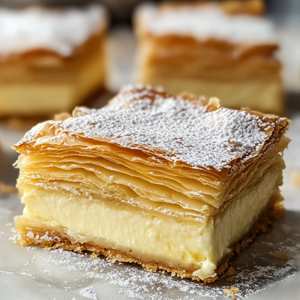 Creamy Vanilla Slice with Flaky Puff Pastry