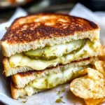Crispy Dill Pickle Grilled Cheese Sandwich - theamazingfood