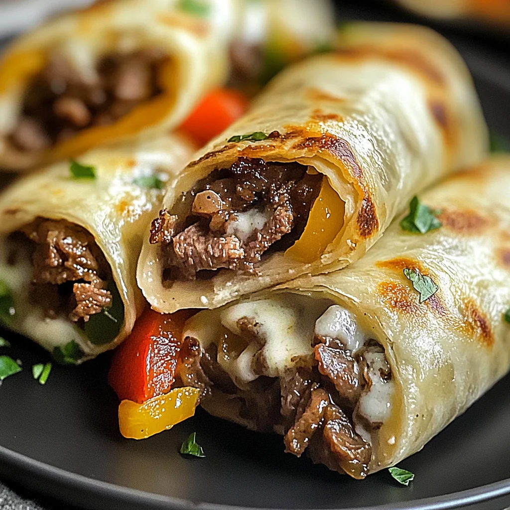 Delicious Keto Philly Cheesesteak Roll Ups