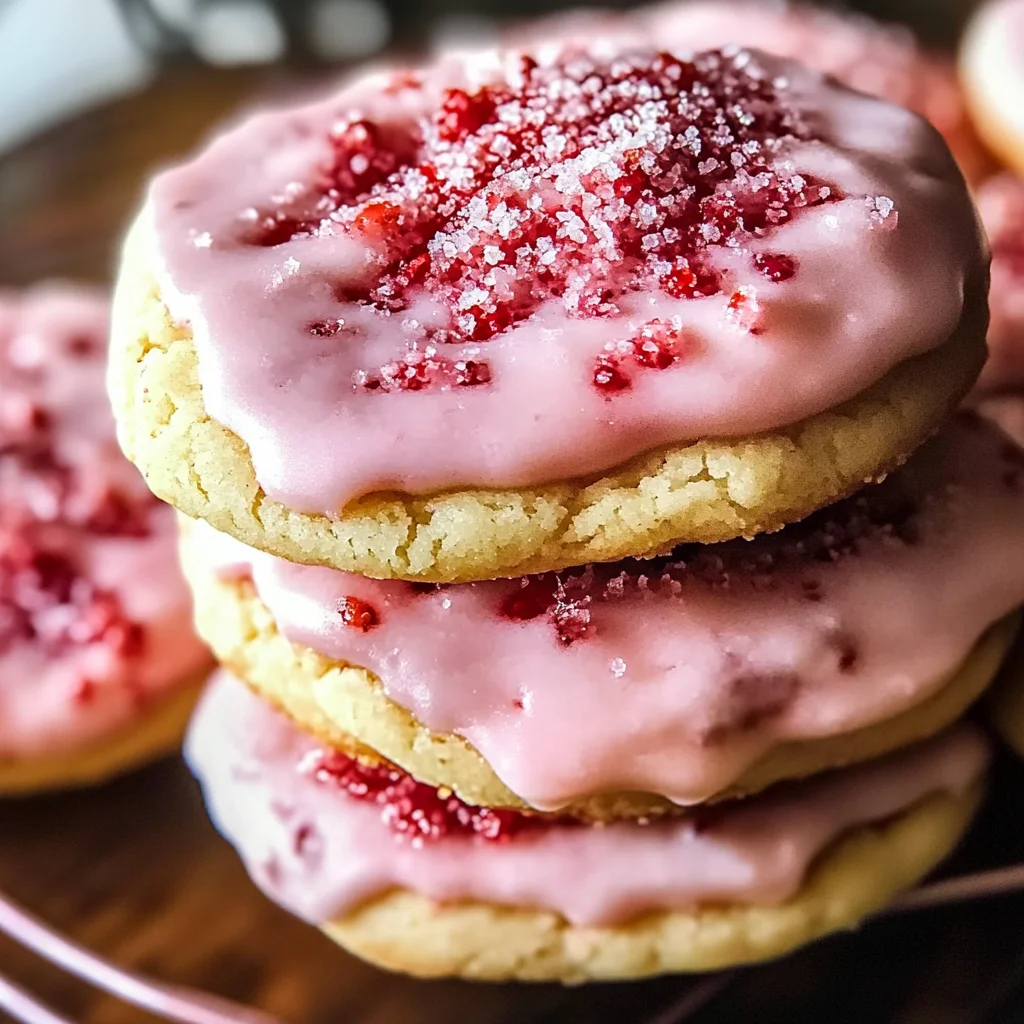 Double Strawberry Sugar Cookies