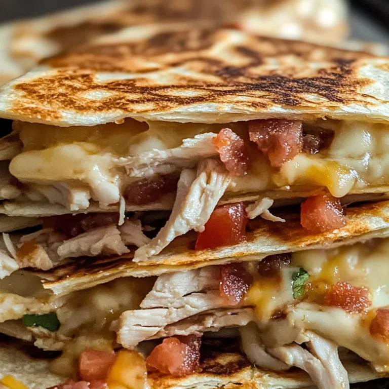 Easy Chicken Turkey Bacon Ranch Quesadilla