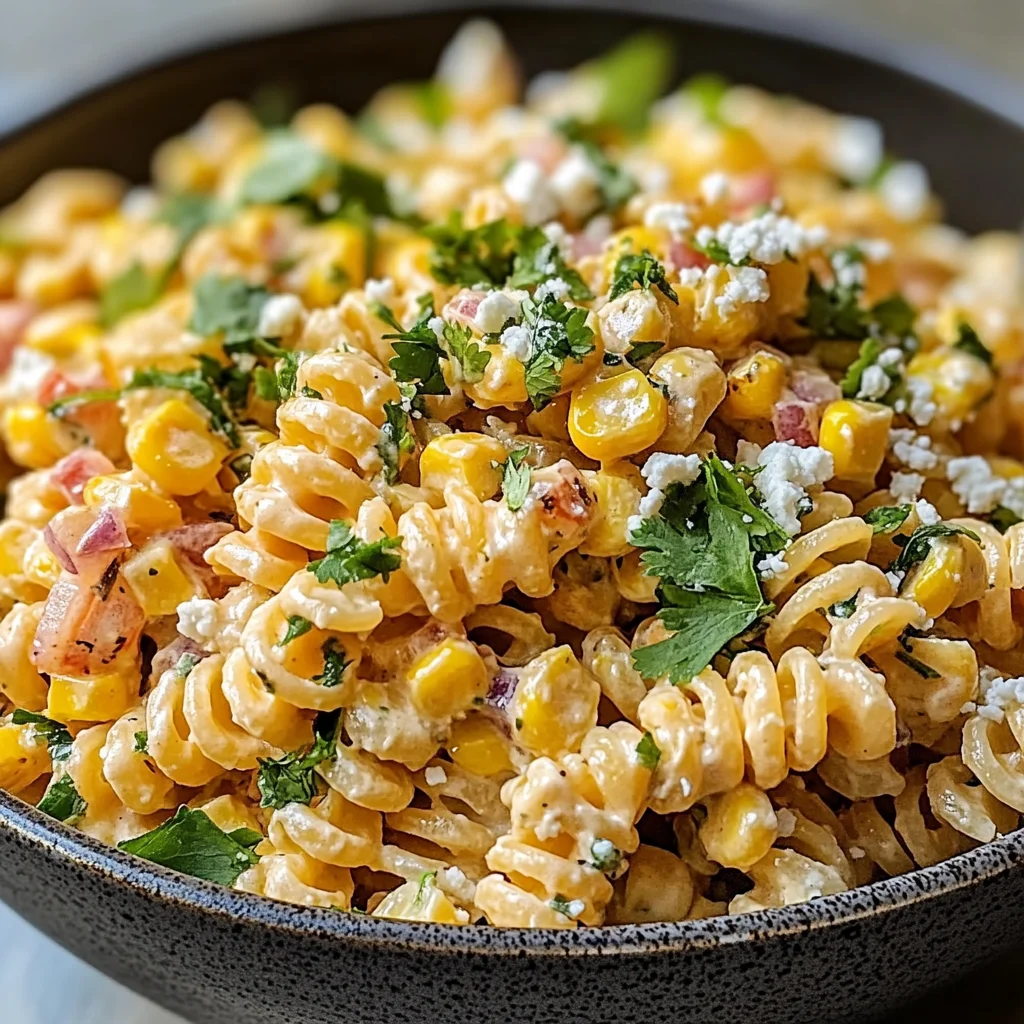 Easy Mexican Street Corn Pasta Salad