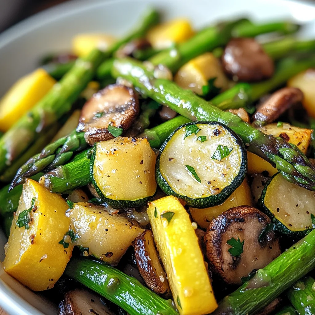 Flavorful Asparagus with Zucchini and Squash