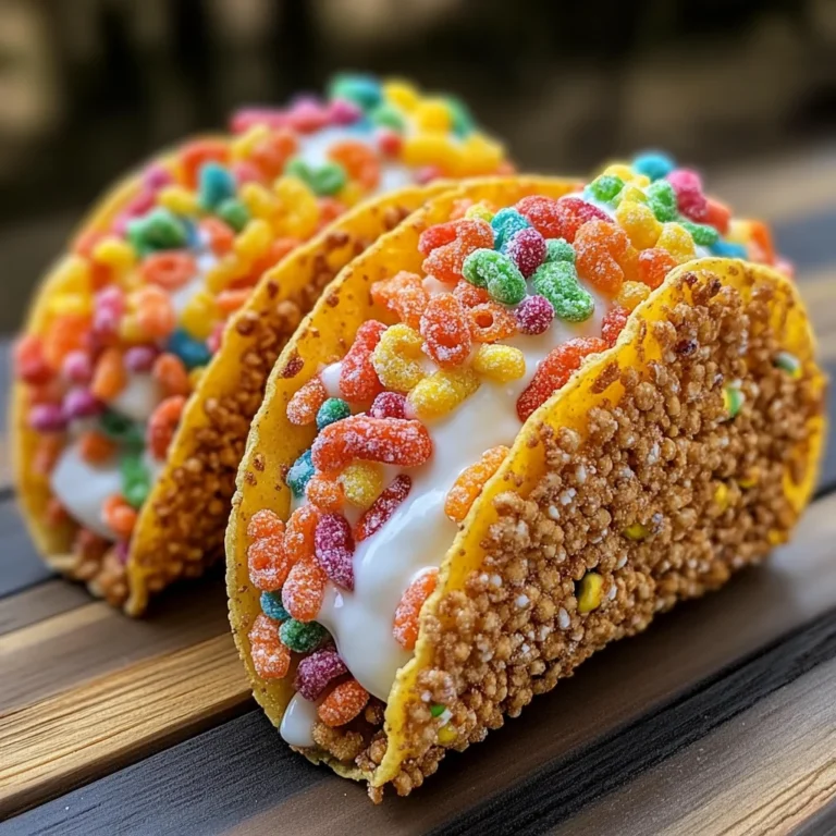 Fruity Pebbles Cheesecake Tacos