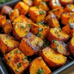 Garlic Butter Roasted Sweet Potatoes: A Delicious and Easy Recipe