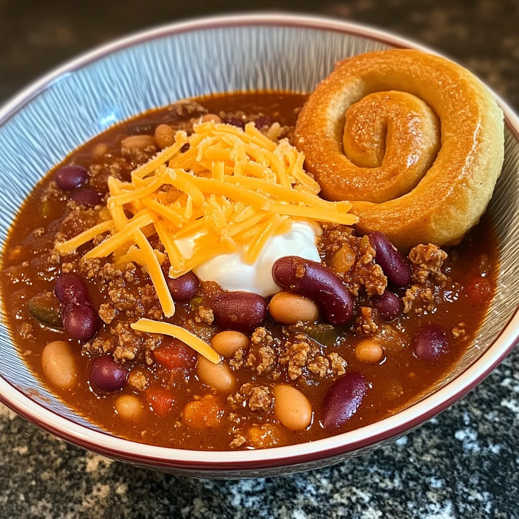 Hillbilly Chili and Cinnamon Rolls