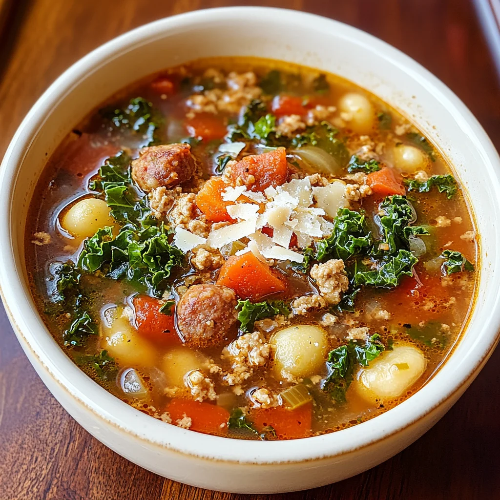 Italian Vegetable Soup with Spicy Sausage