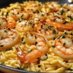 One Pan Parmesan Orzo with Shrimp