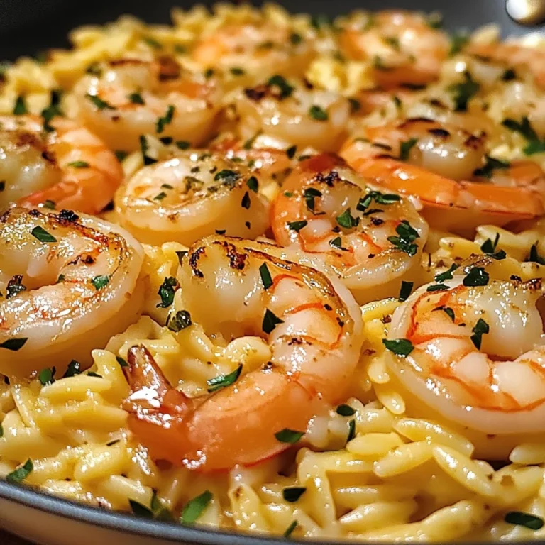 One Pan Parmesan Orzo with Shrimp