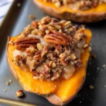 Pecan pie double baked sweet potatoes