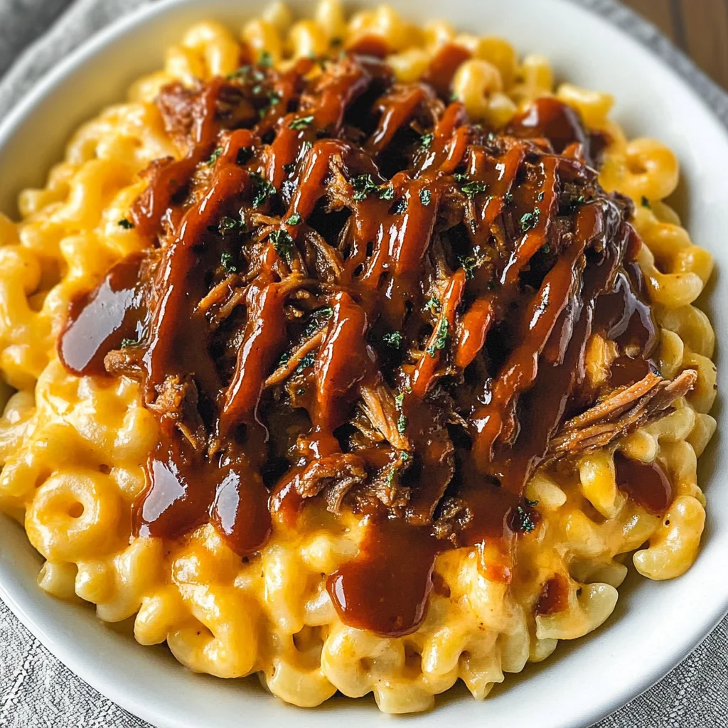 Pulled beef Mac and Cheese
