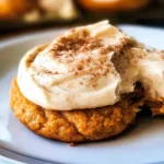 Pumpkin Cookies with Cream Cheese Frosting