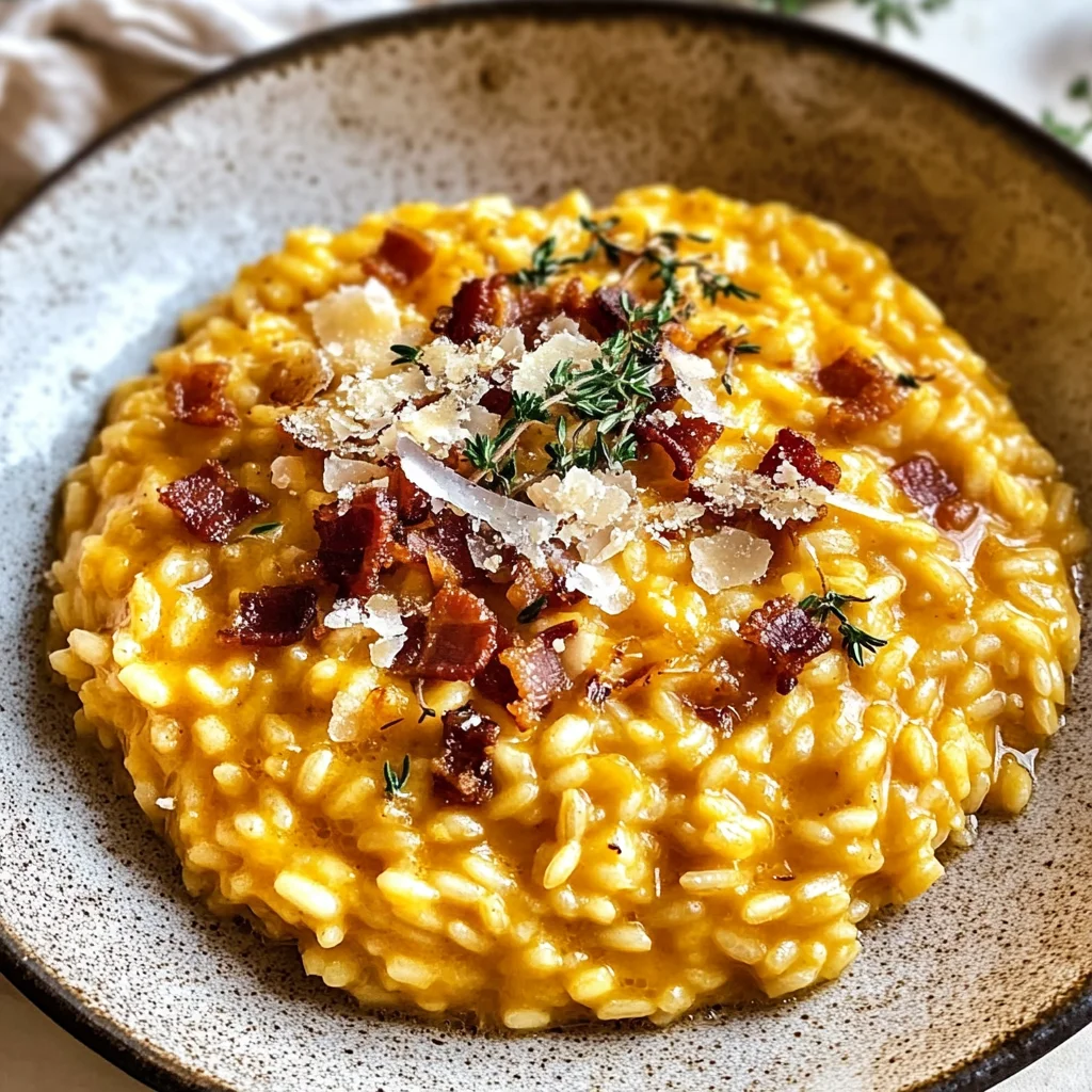 Pumpkin Risotto with Bacon & Parmesan