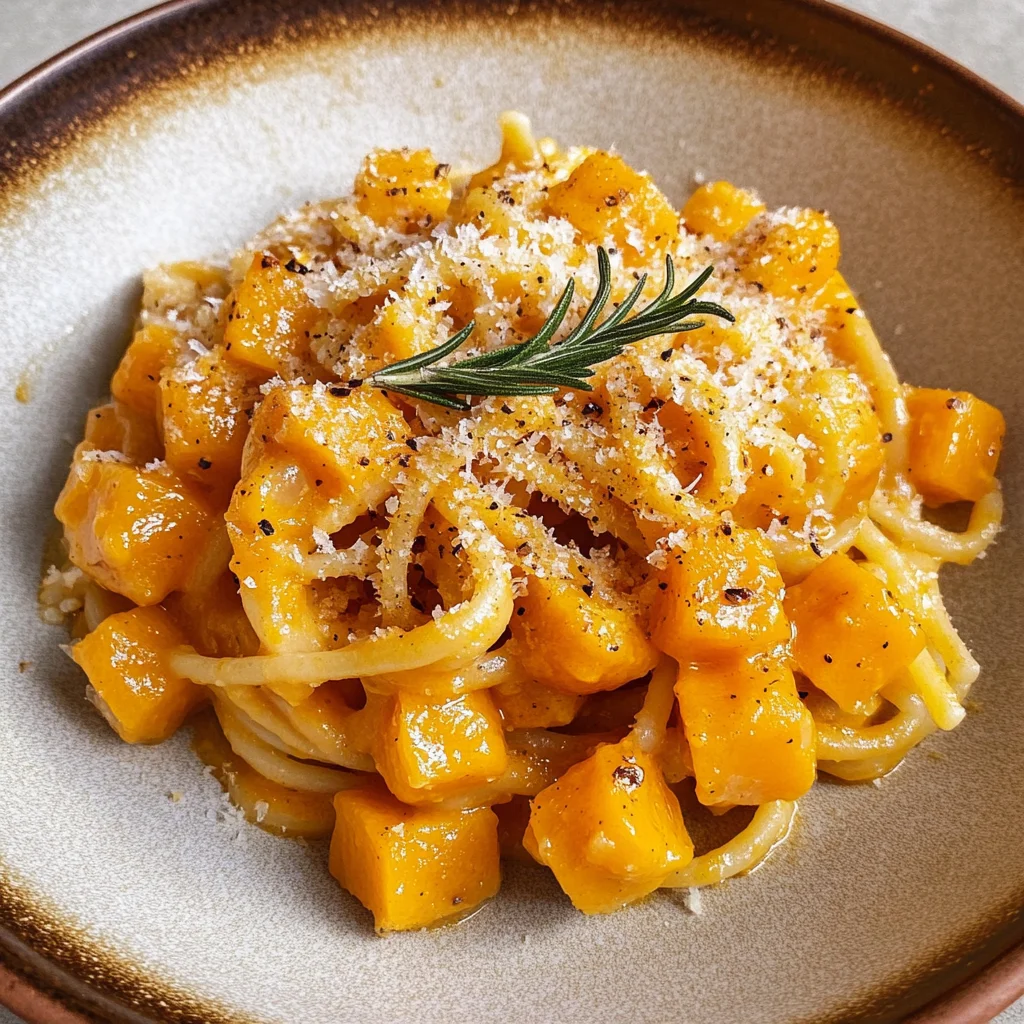 Roasted Pumpkin and Garlic Pasta