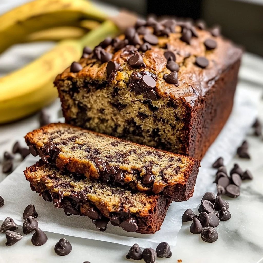 Super Moist Chocolate Chip Banana Bread Recipe