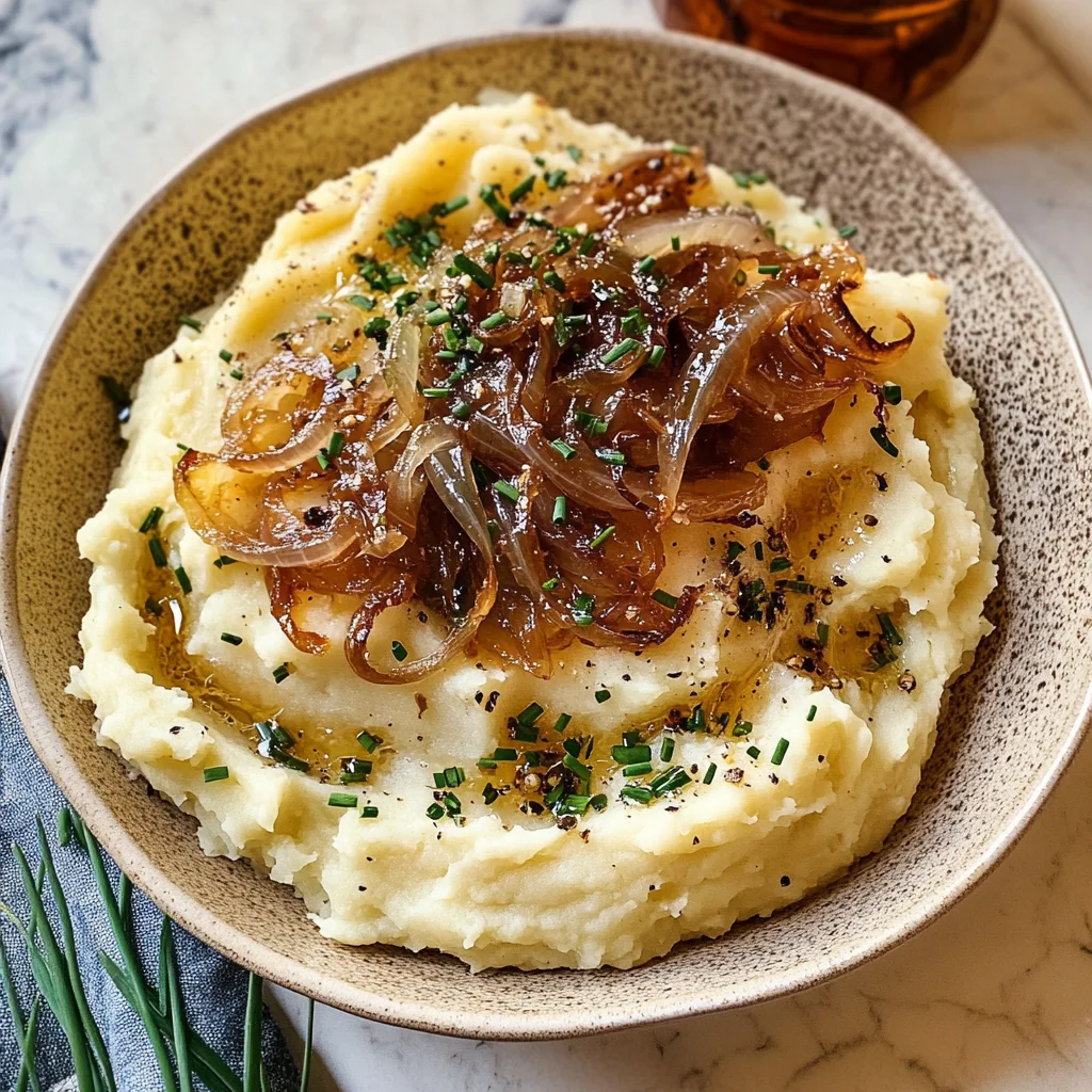 Best Ever Caramelized Onion Mashed Potatoes