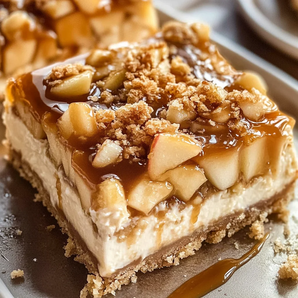 Caramel Apple Cheesecake Bars