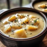 Cheddar Garlic Herb Potato Soup