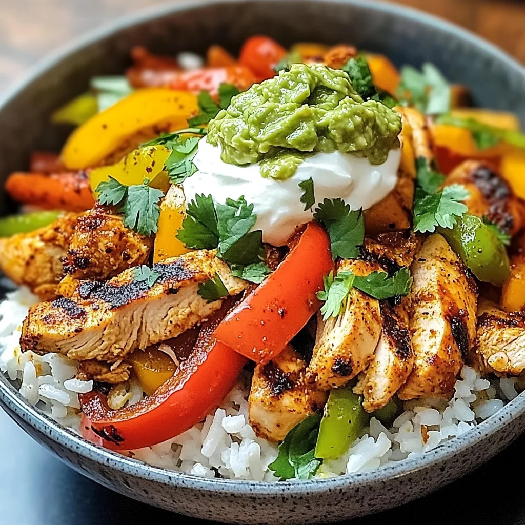 Chicken Fajita Rice Bowls