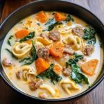 Creamy Sausage Tortellini Soup