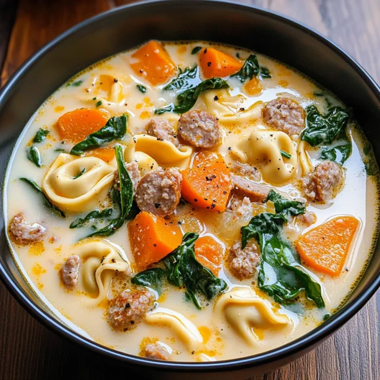 Creamy Sausage Tortellini Soup