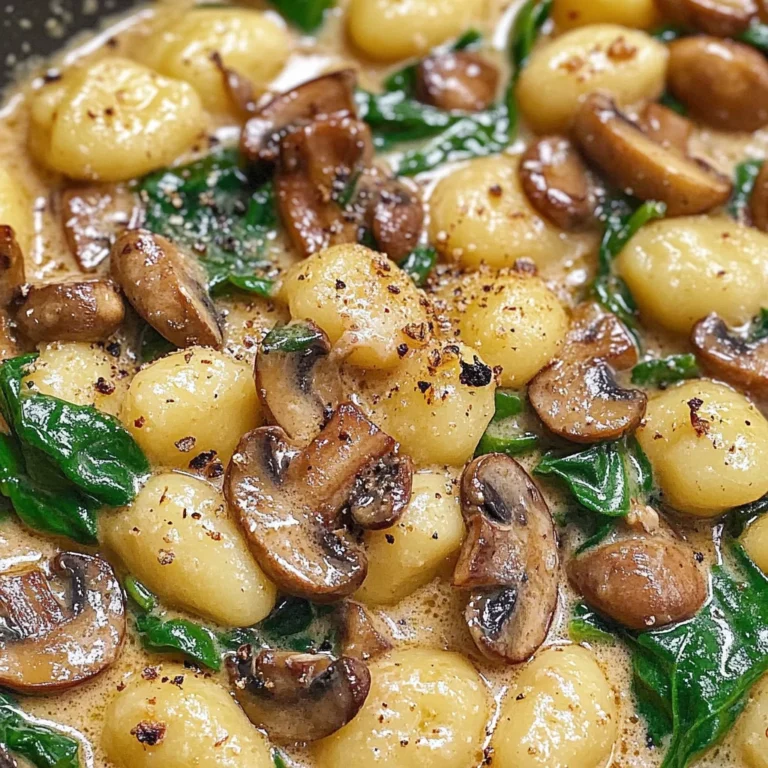 Creamy Spinach and Mushroom Gnocchi (One-Pan, 20 Minutes)