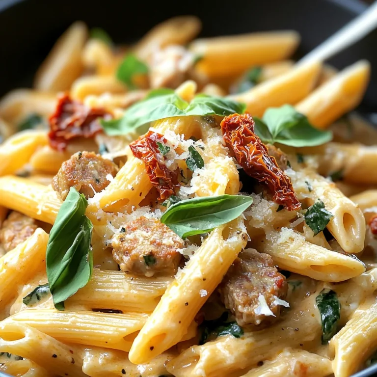 Creamy Tuscan Sausage Pasta