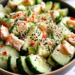 Easy California Roll Cucumber Salad