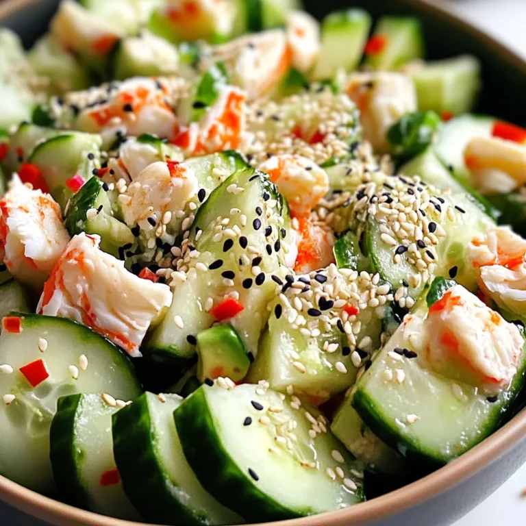 Easy California Roll Cucumber Salad