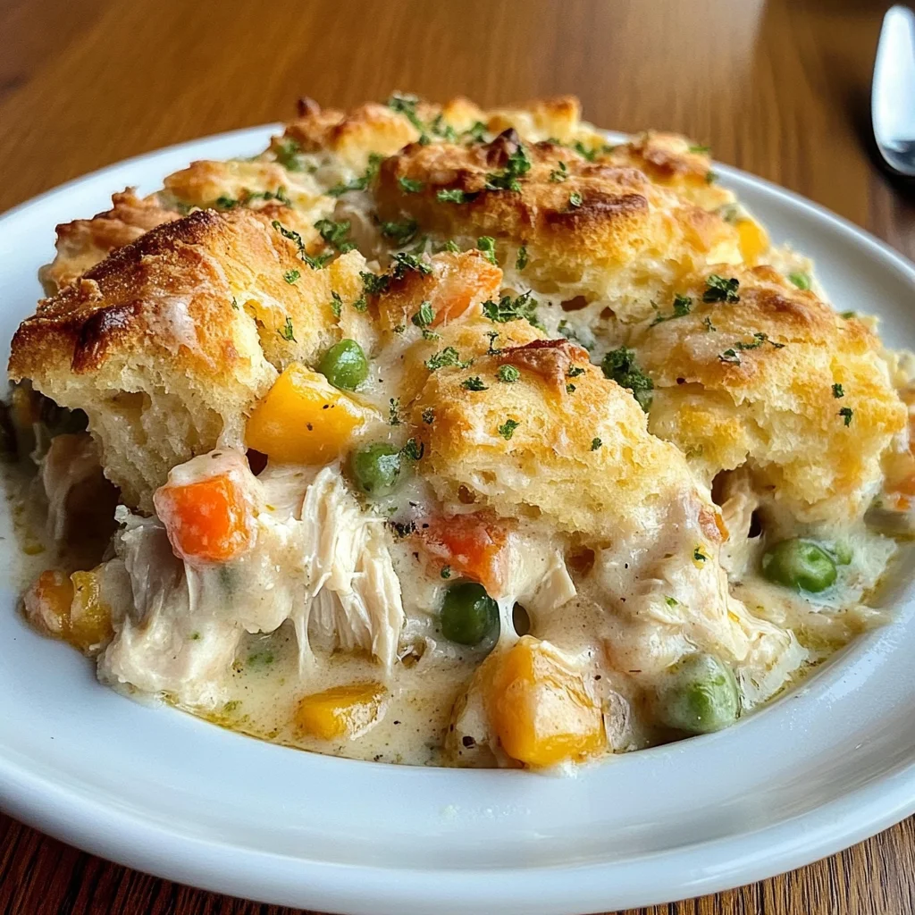 Easy Chicken Cobbler Dinner Casserole