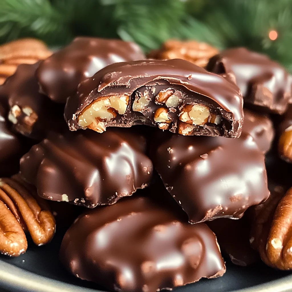 Easy Christmas Pecan Turtles