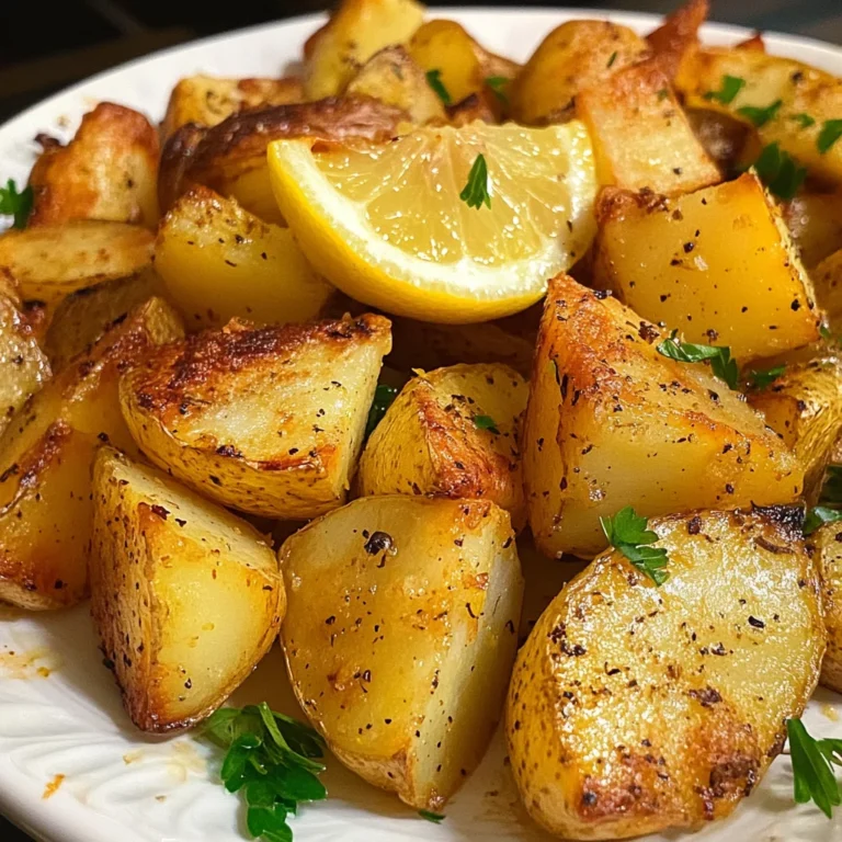 Greek Lemon Garlic Roasted Potatoes