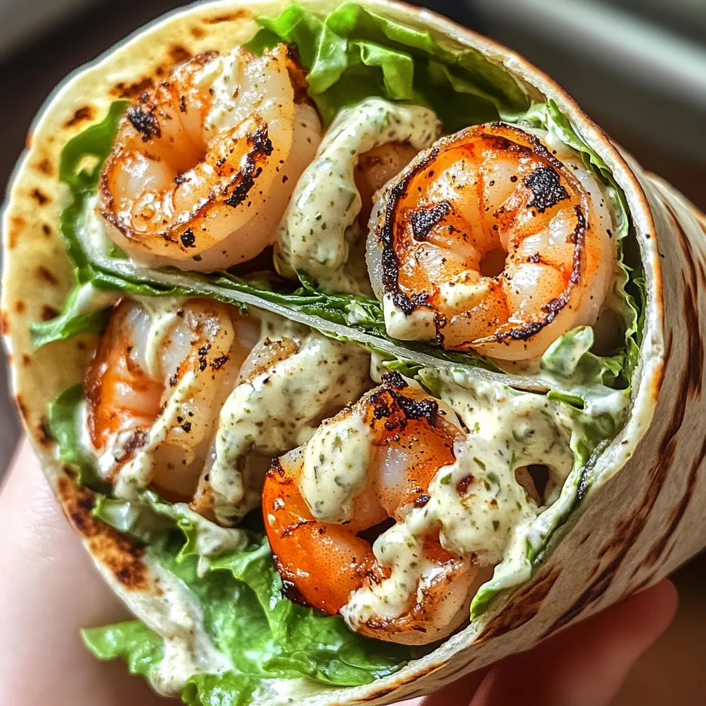 Grilled Shrimp Caesar Wraps