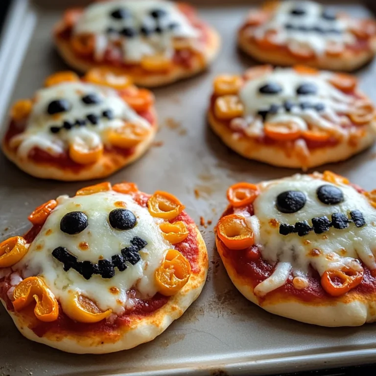 Halloween Mini Pizzas