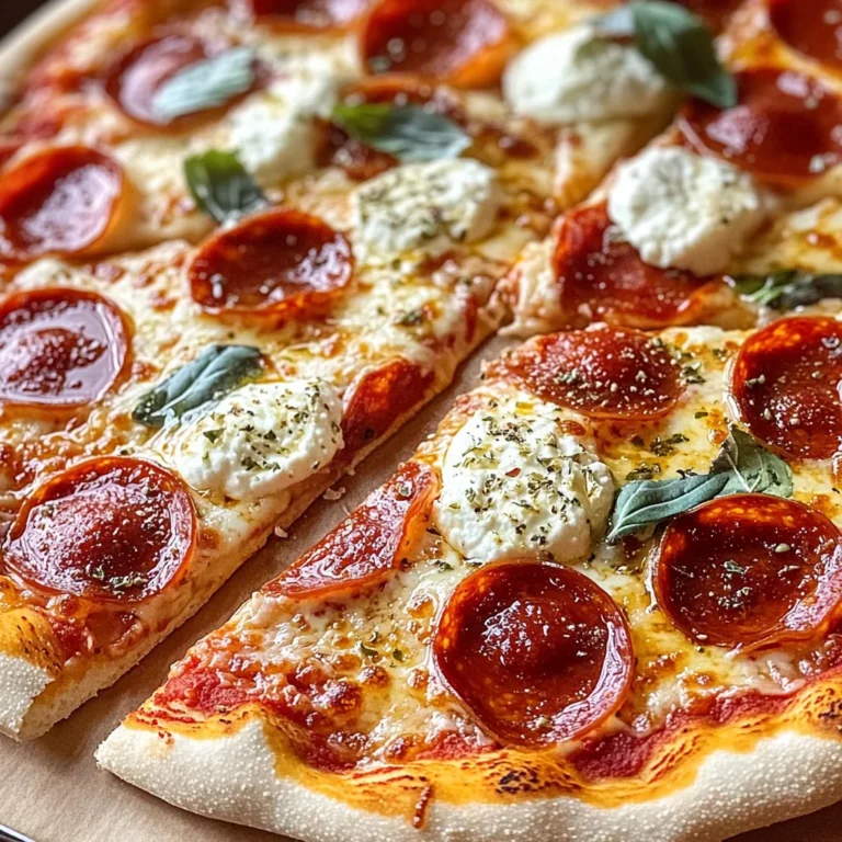 Hot Honey Pepperoni Ricotta Pizza : Sweet and Spicy