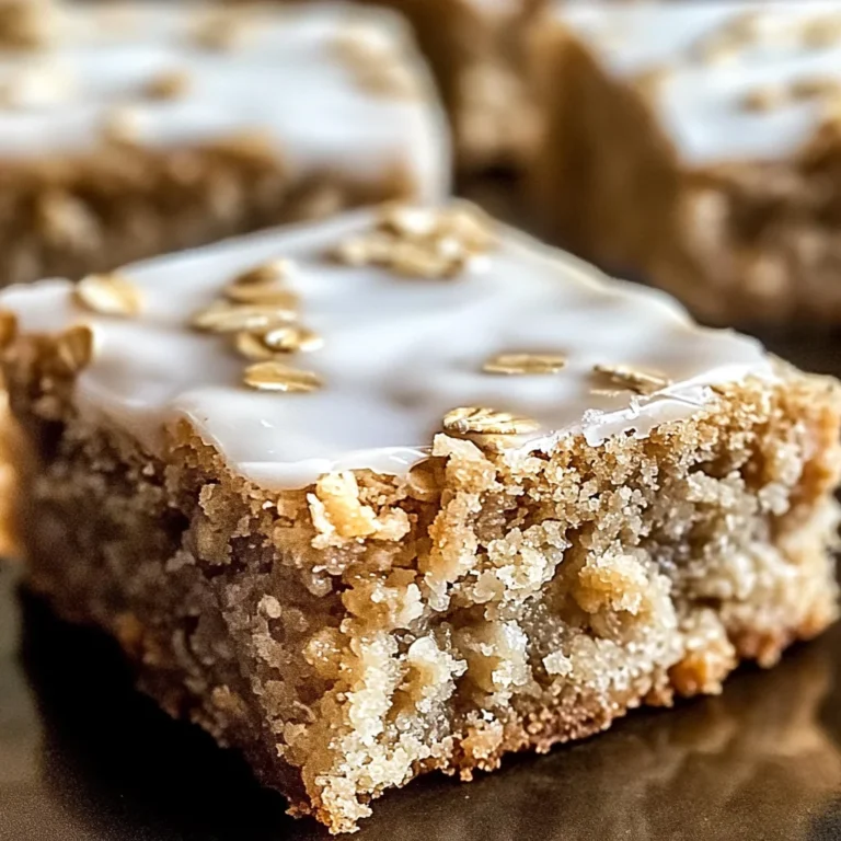 Iced Oatmeal Cookie Bar Recipe