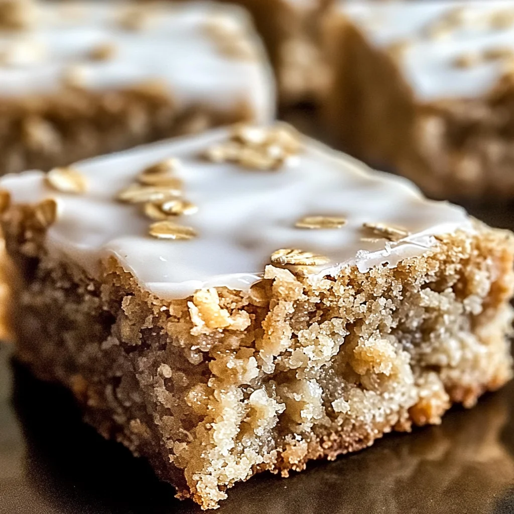 Iced Oatmeal Cookie Bar Recipe