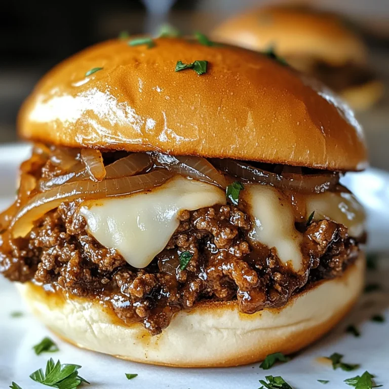 Irresistible French Onion Beef Sloppy Joes