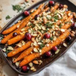 Maple roasted carrots with cranberries