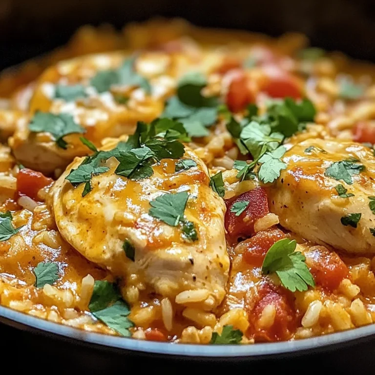 One Pot Queso Chicken and Rice : Easy Comfort Food