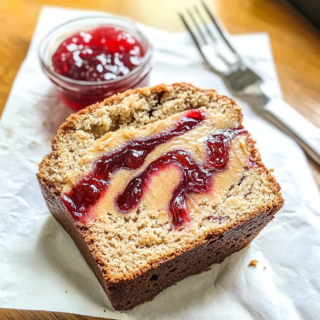 Peanut Butter & Jelly Banana Bread Recipe