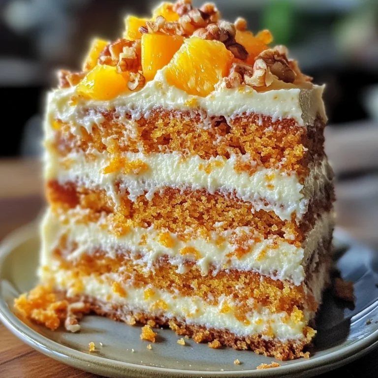 Pineapple Carrot Cream Cake : Moist & Tropical